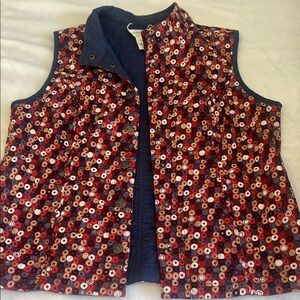 Christopher & Banks Multicolor Quilted Vest
